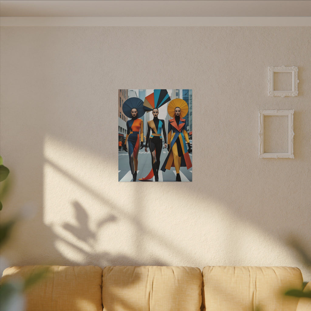Future Ceremony – Avant-Garde Fashion Trio Canvas Print