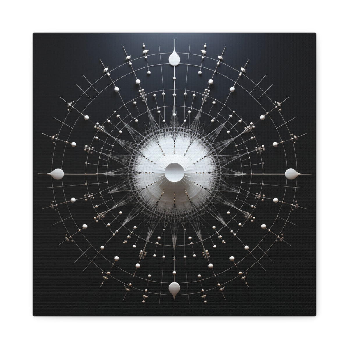 Celestial Measure — Monochrome Sacred Geometry Wall Art