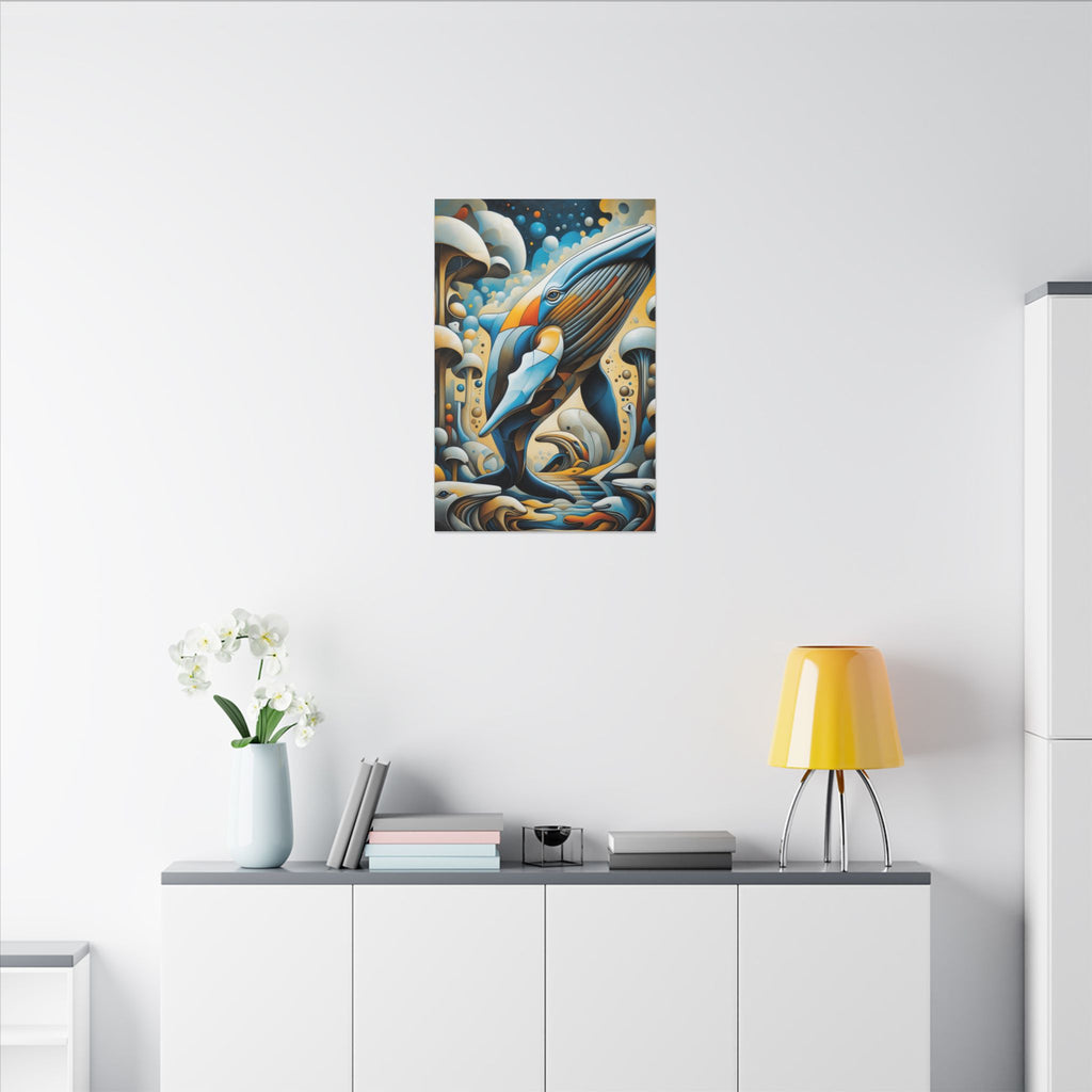 Where Giants Dream – Surreal Whale Canvas Print