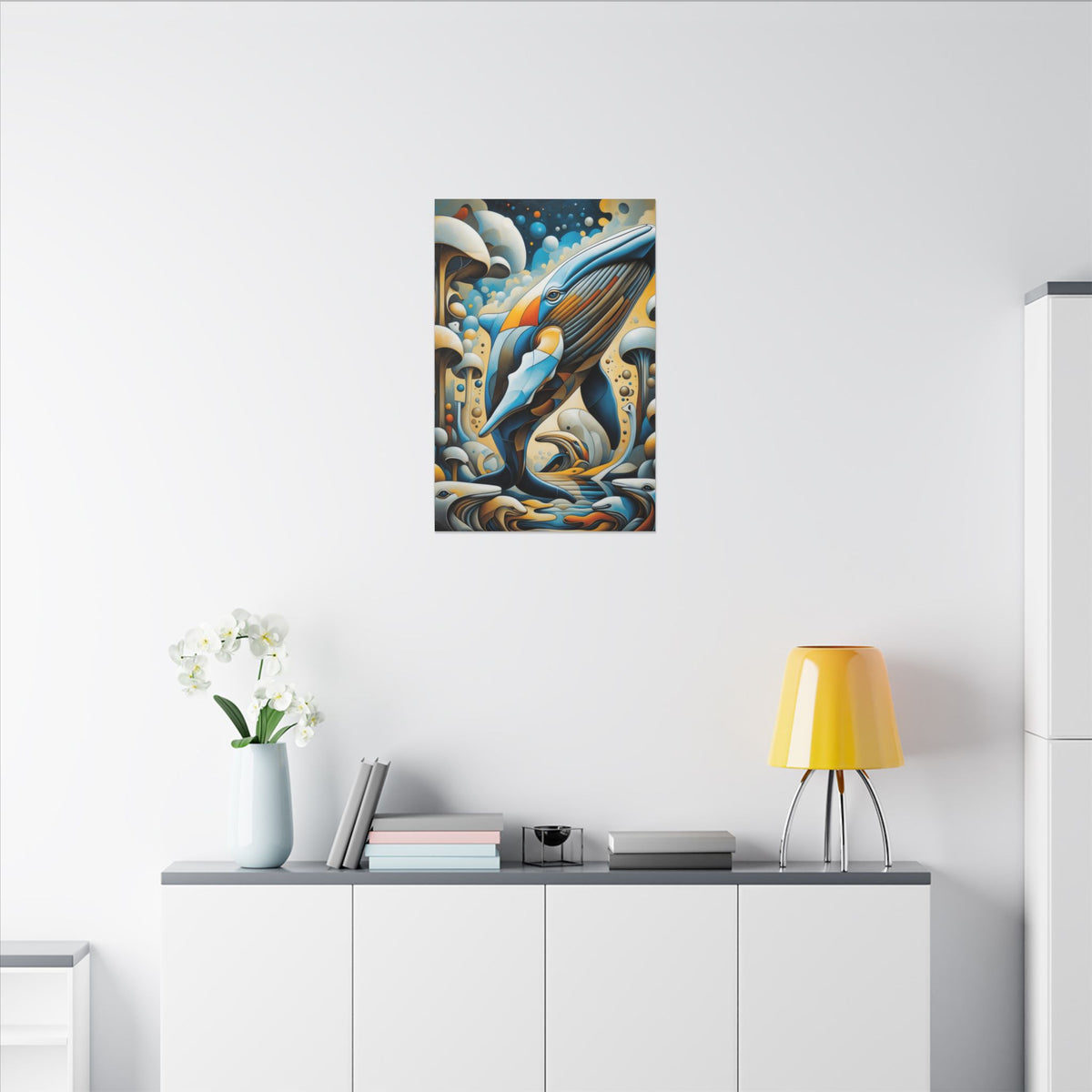 Where Giants Dream – Surreal Whale Canvas Print