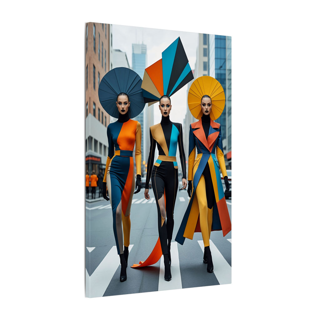 Future Ceremony – Avant-Garde Fashion Trio Canvas Print