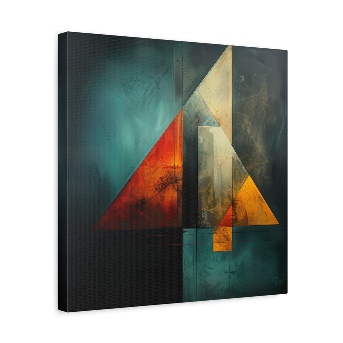 Geometry of Silence — Modern Geometric Abstract Wall Art
