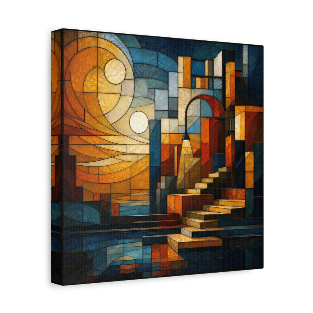 The Way Forward — Modern Architectural Stained Glass Abstract Wall Art