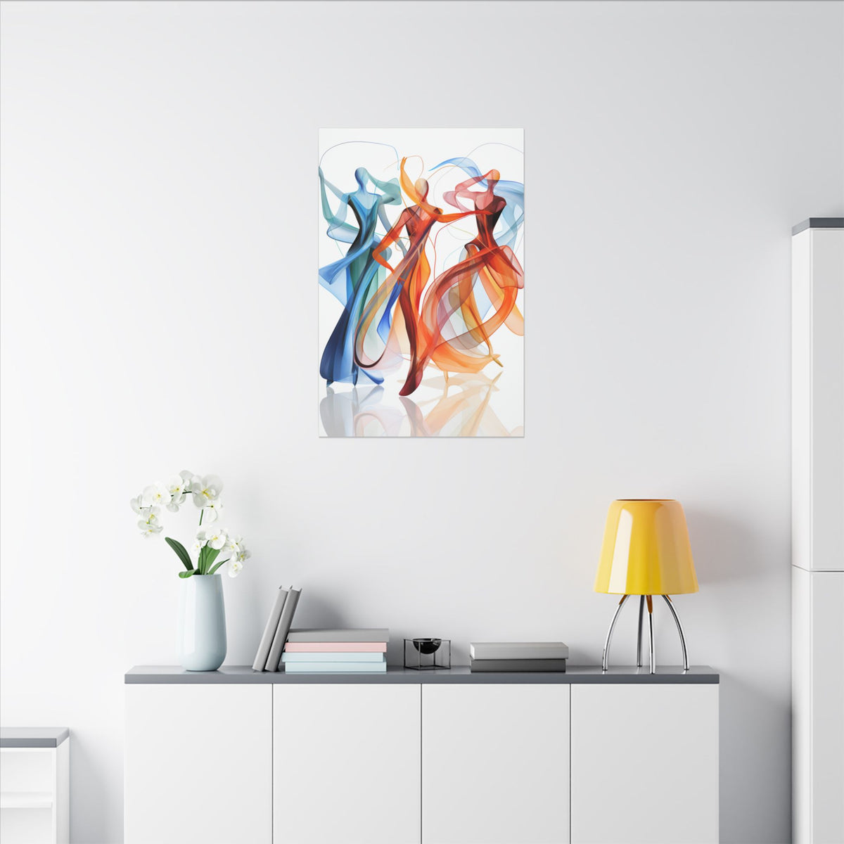 When Color Dances – Abstract Dancing Figures Canvas Print
