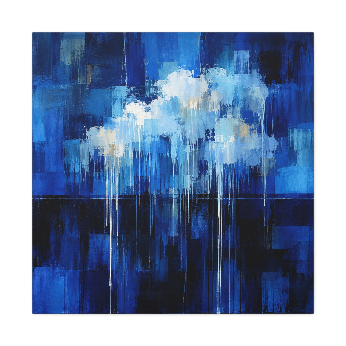 Quiet Storm — Atmospheric Blue Abstract Fine Art Print