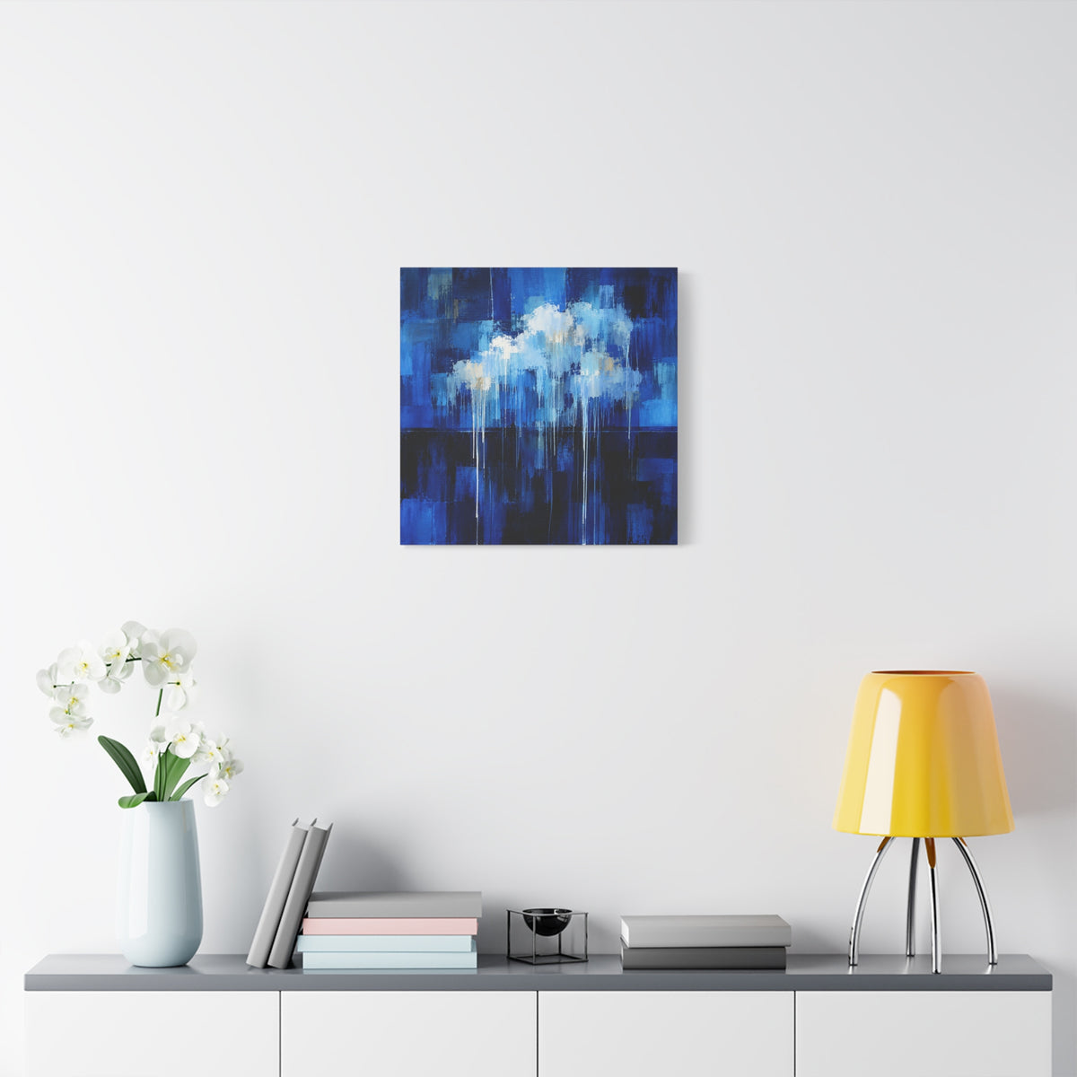 Quiet Storm — Atmospheric Blue Abstract Fine Art Print