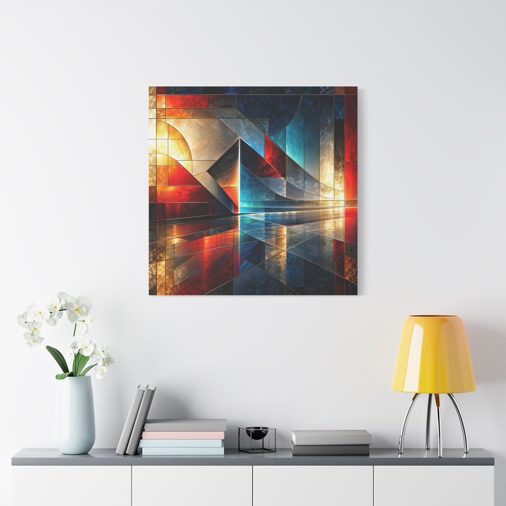 Reflected Passage — Architectural Geometric Abstract Fine Art Print
