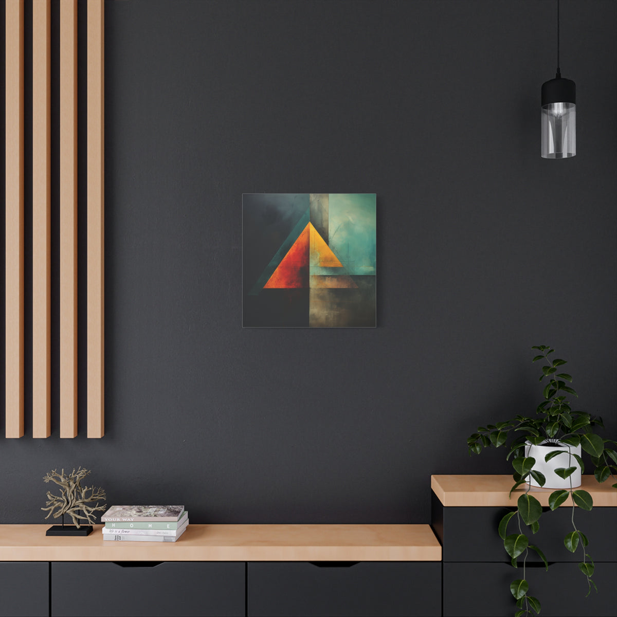 Point of Convergence — Modern Geometric Abstract Wall Art