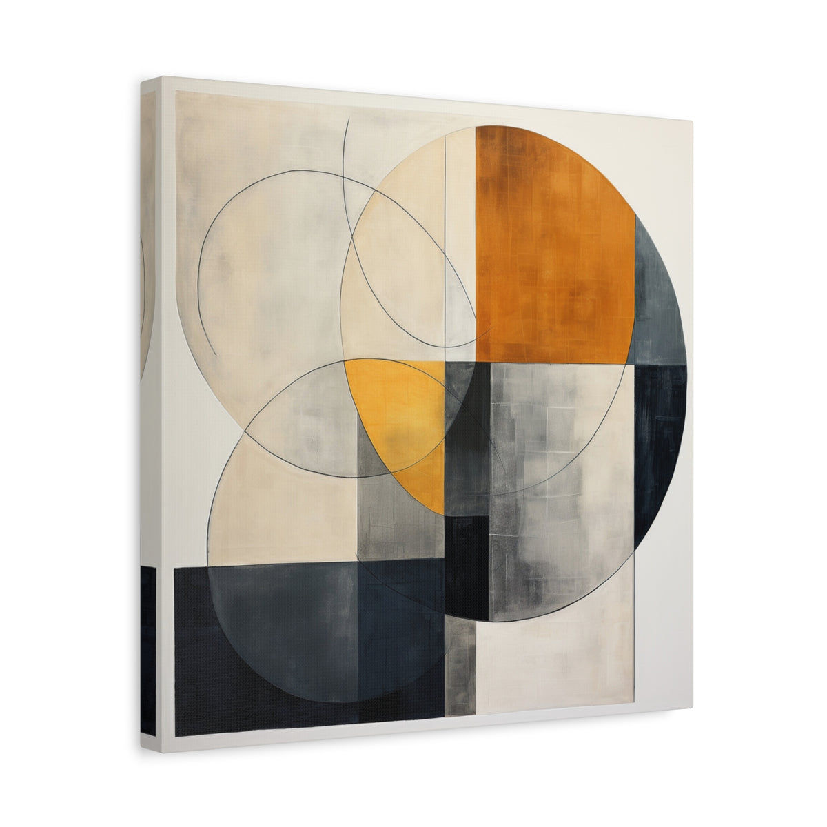 Circles in Conversation — Modern Geometric Abstract Wall Art