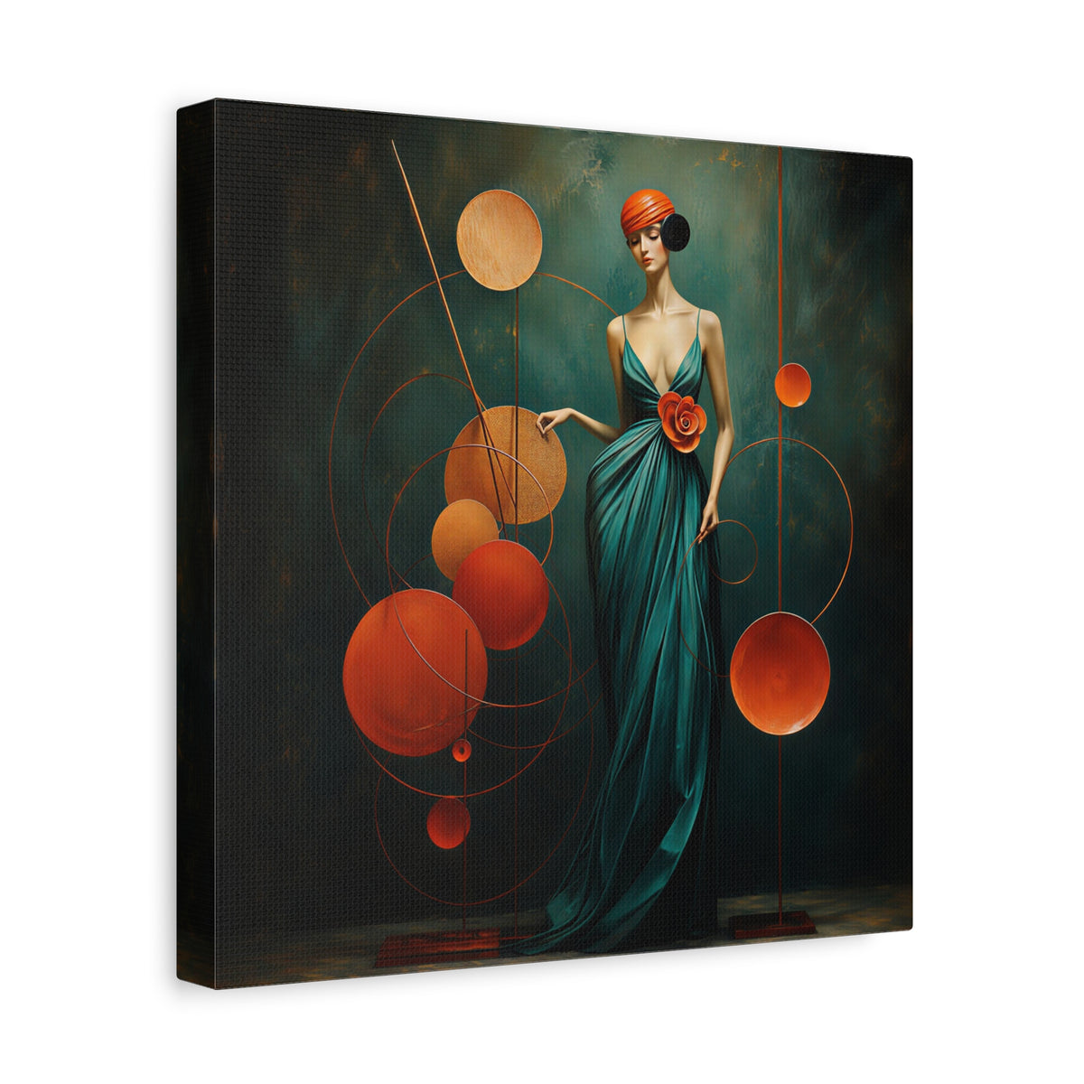 The Geometry of Grace — Art Deco Fashion Portrait Fine Art Print