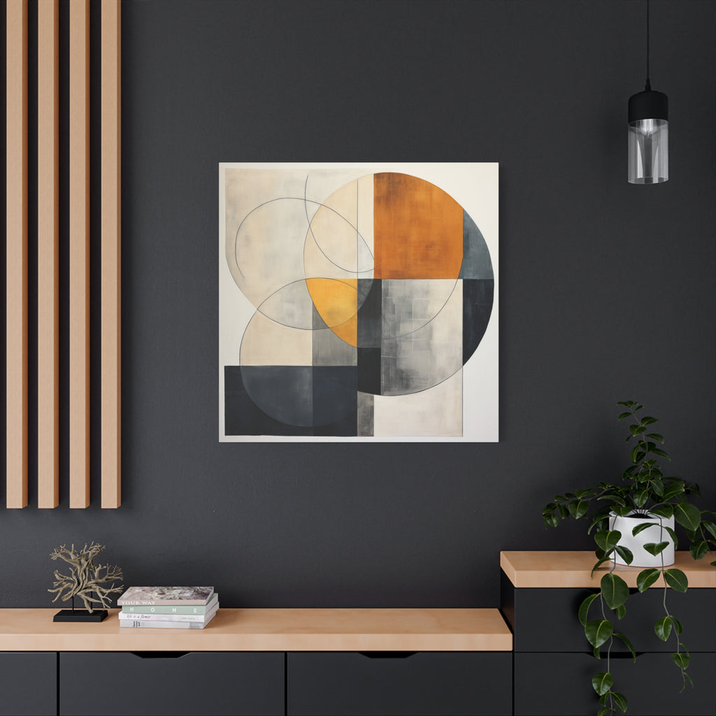 Circles in Conversation — Modern Geometric Abstract Wall Art