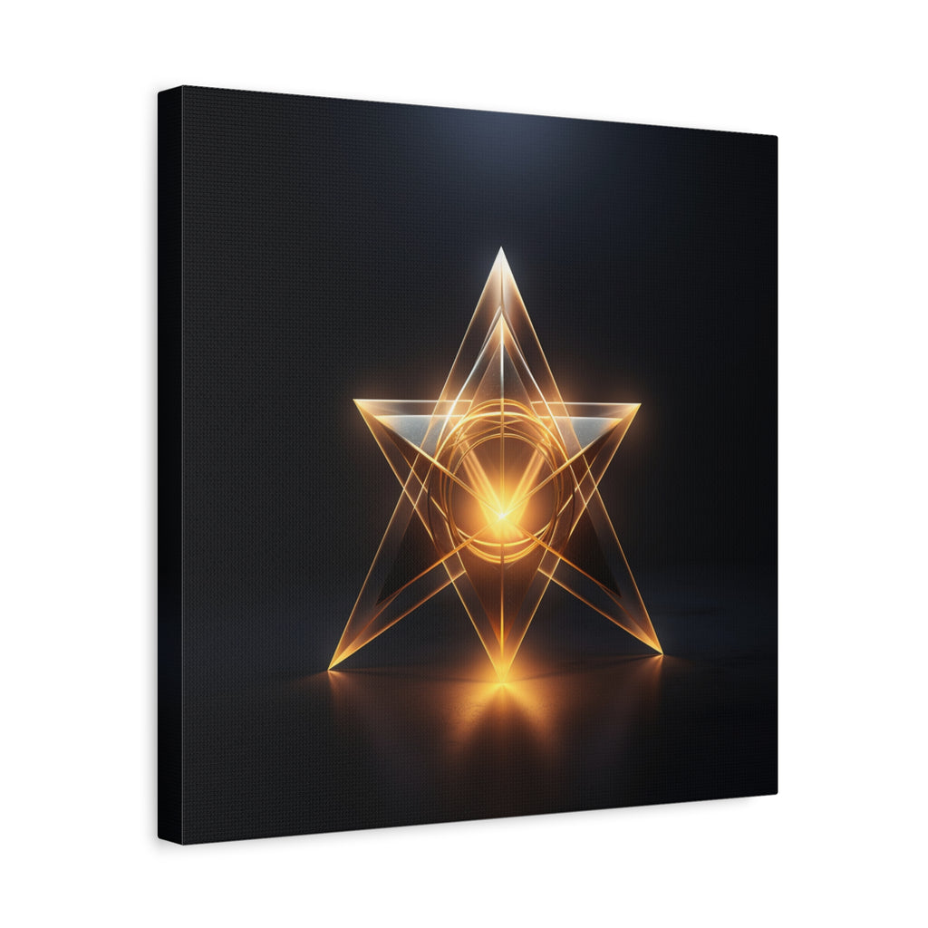 Star of Becoming — Futuristic Sacred Geometry Wall Art