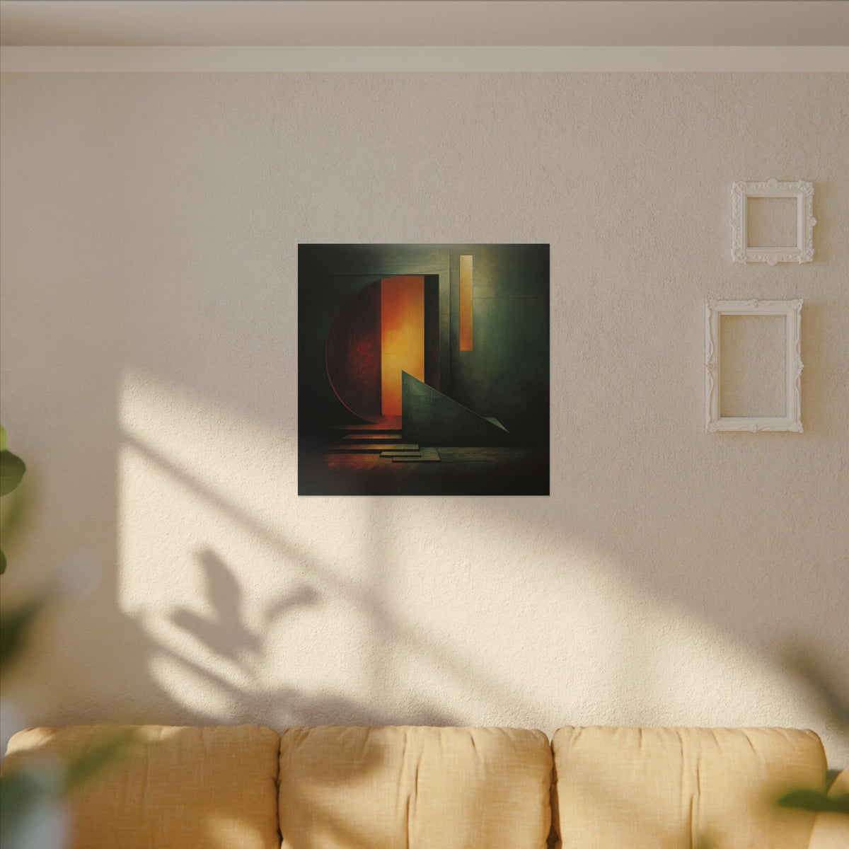 The Doorway Holds the Sun – Abstract Architectural Canvas Print