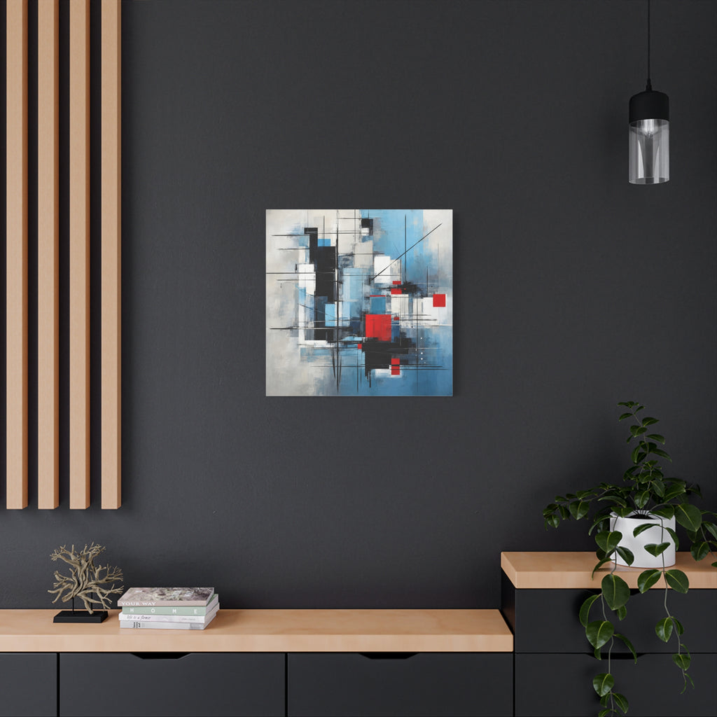 Signal Through Structure — Modern Geometric Abstract Fine Art Print