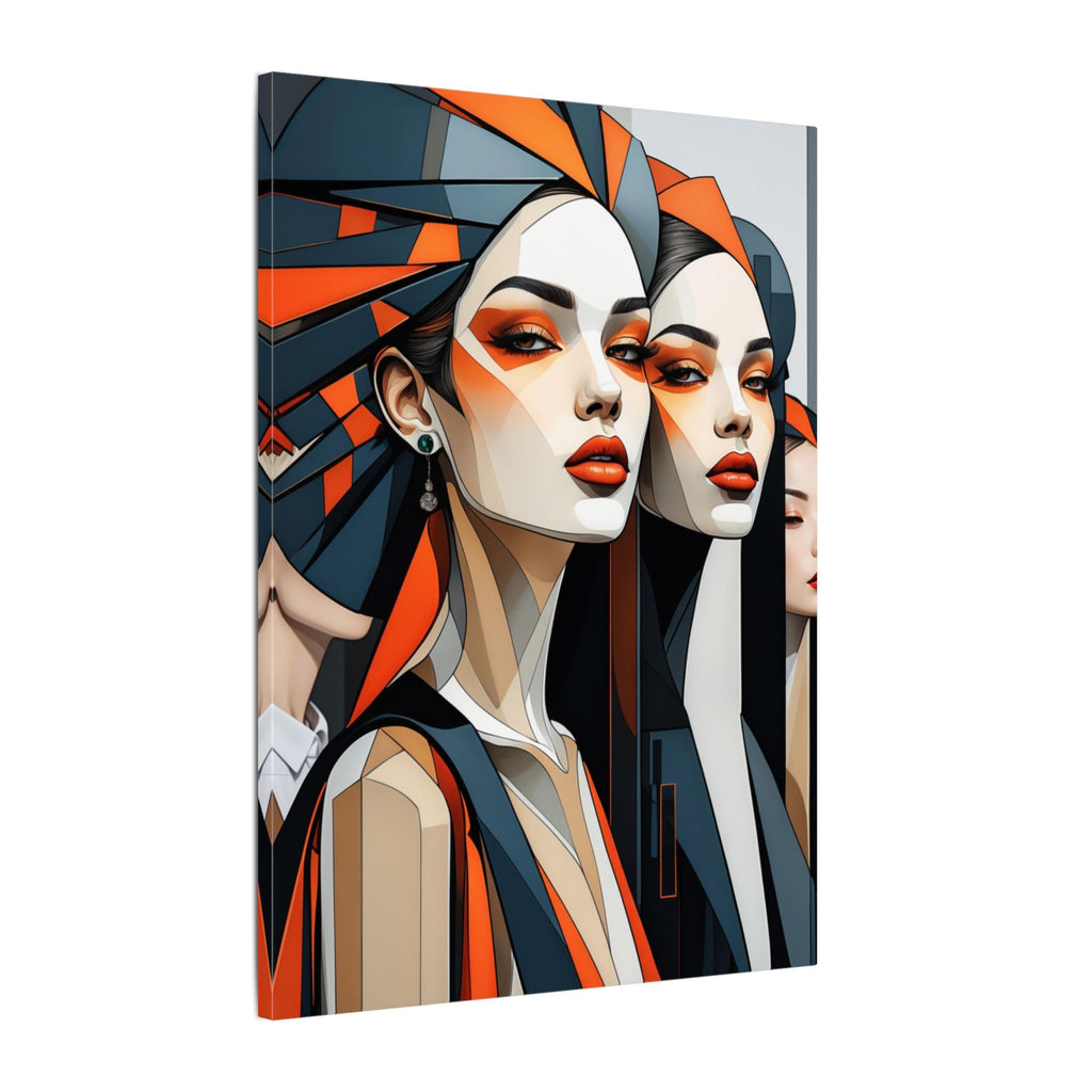 Second Impression – Geometric Fashion Portrait Canvas Print