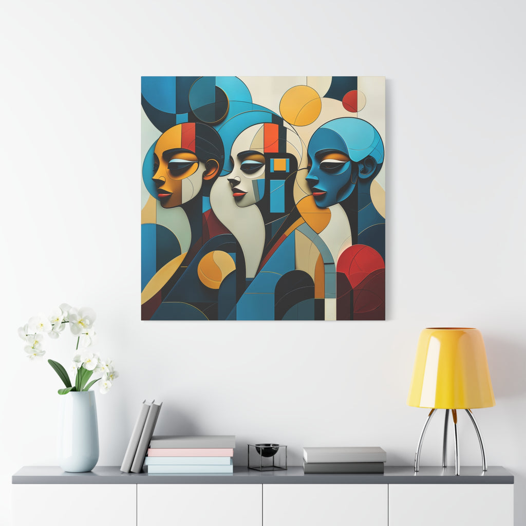 The Quiet Chorus – Modern Cubist Portrait Wall Art