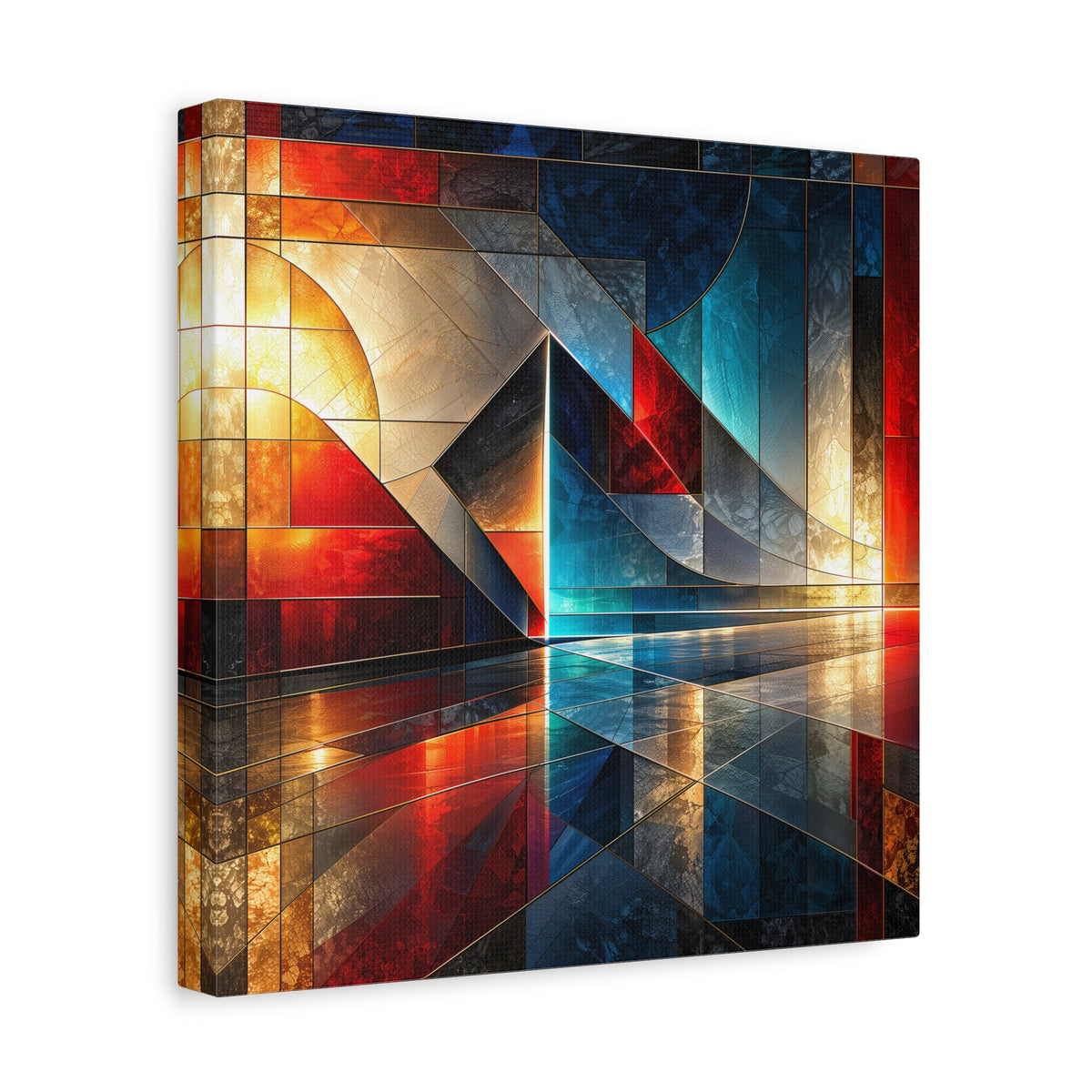 Reflected Passage — Architectural Geometric Abstract Fine Art Print