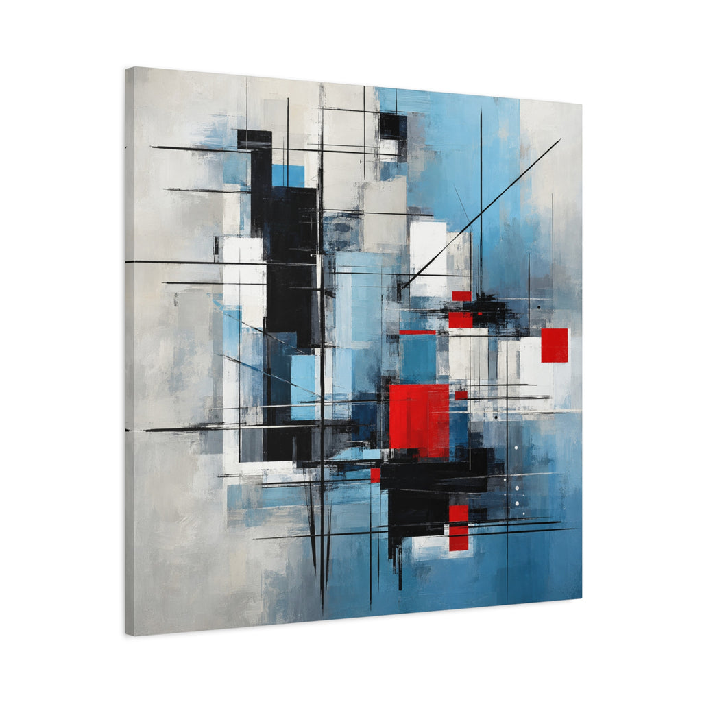 Signal Through Structure — Modern Geometric Abstract Fine Art Print