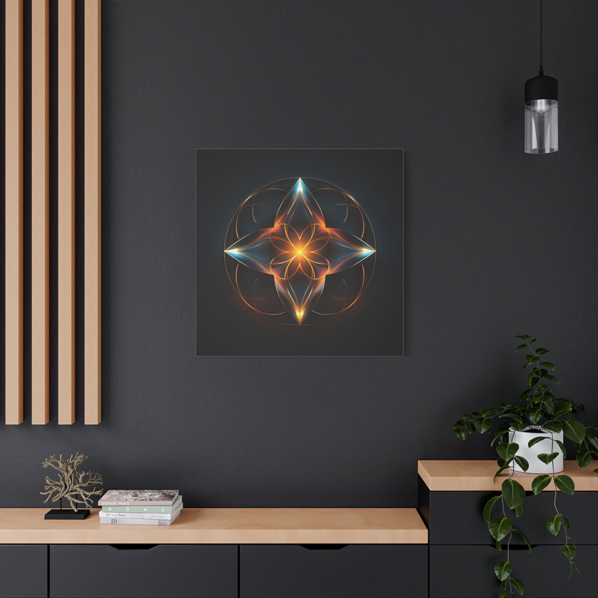 Radiant Within — Futuristic Sacred Geometry Wall Art