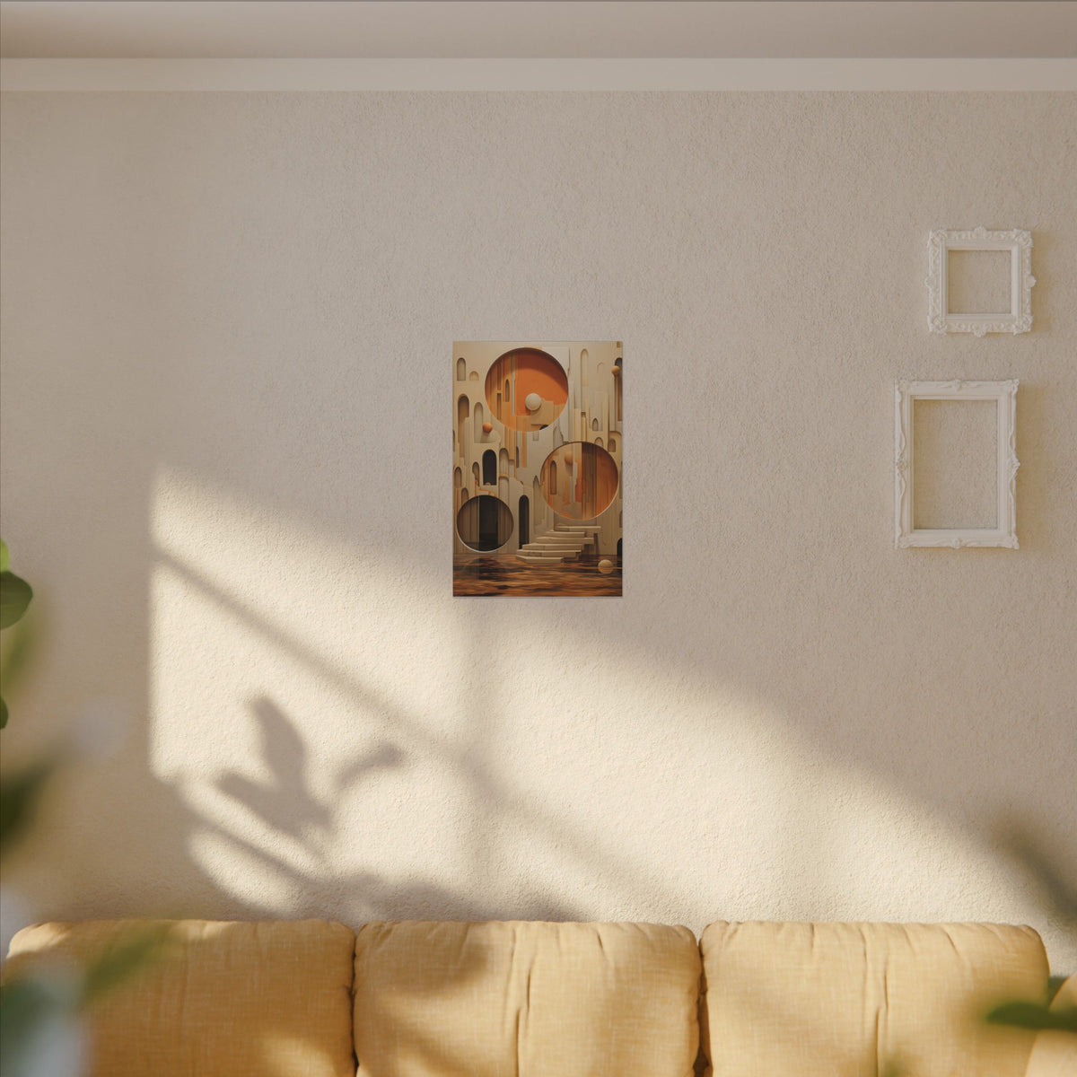 Rooms Beyond Time – Surreal Architectural Abstract Canvas Print