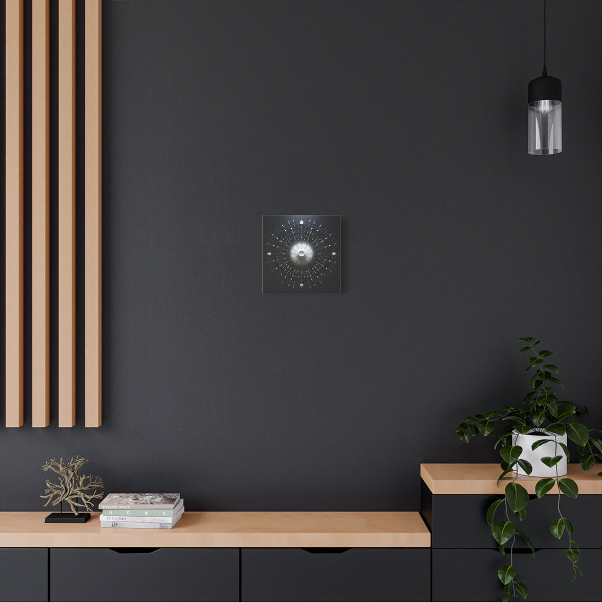 Celestial Measure — Monochrome Sacred Geometry Wall Art