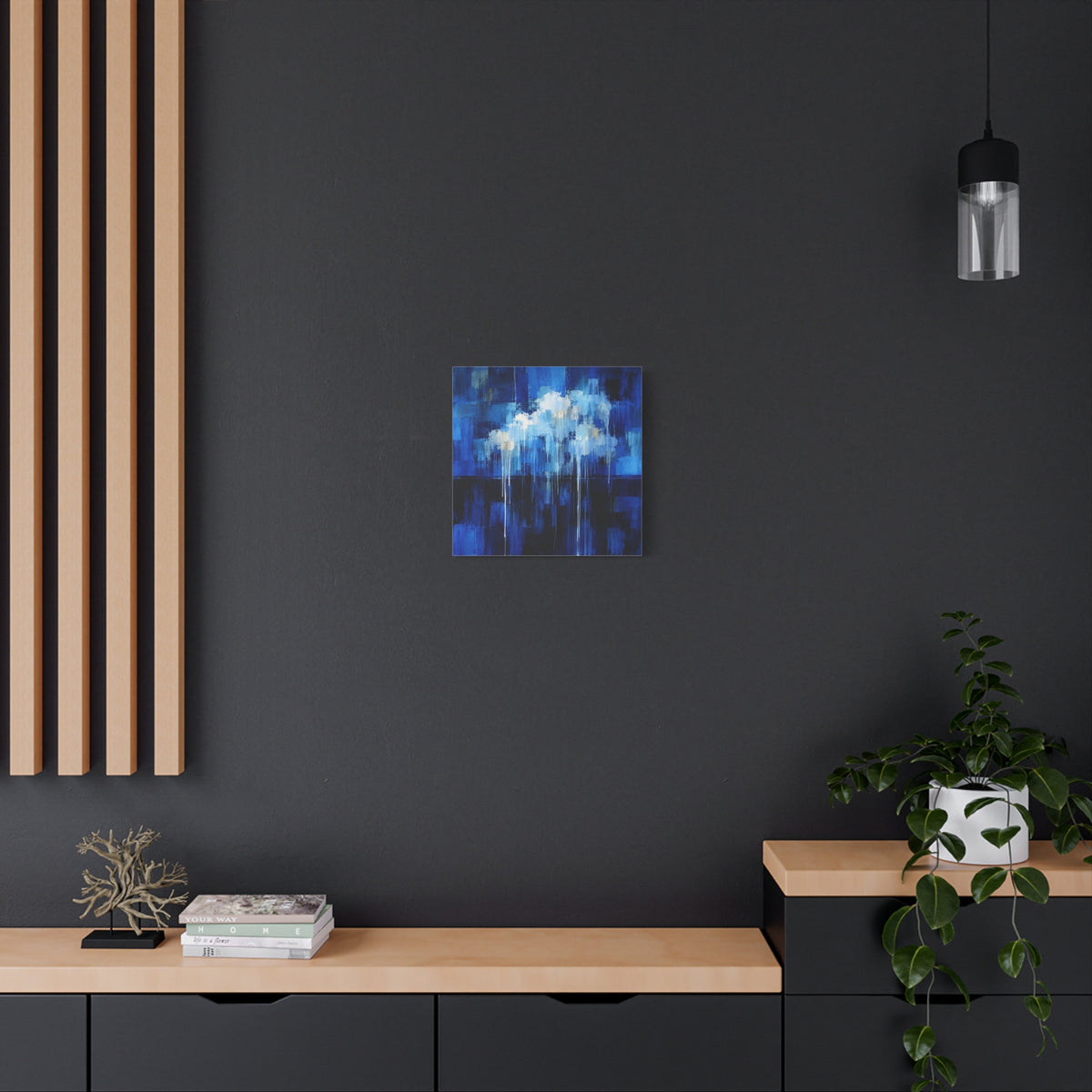 Quiet Storm — Atmospheric Blue Abstract Fine Art Print