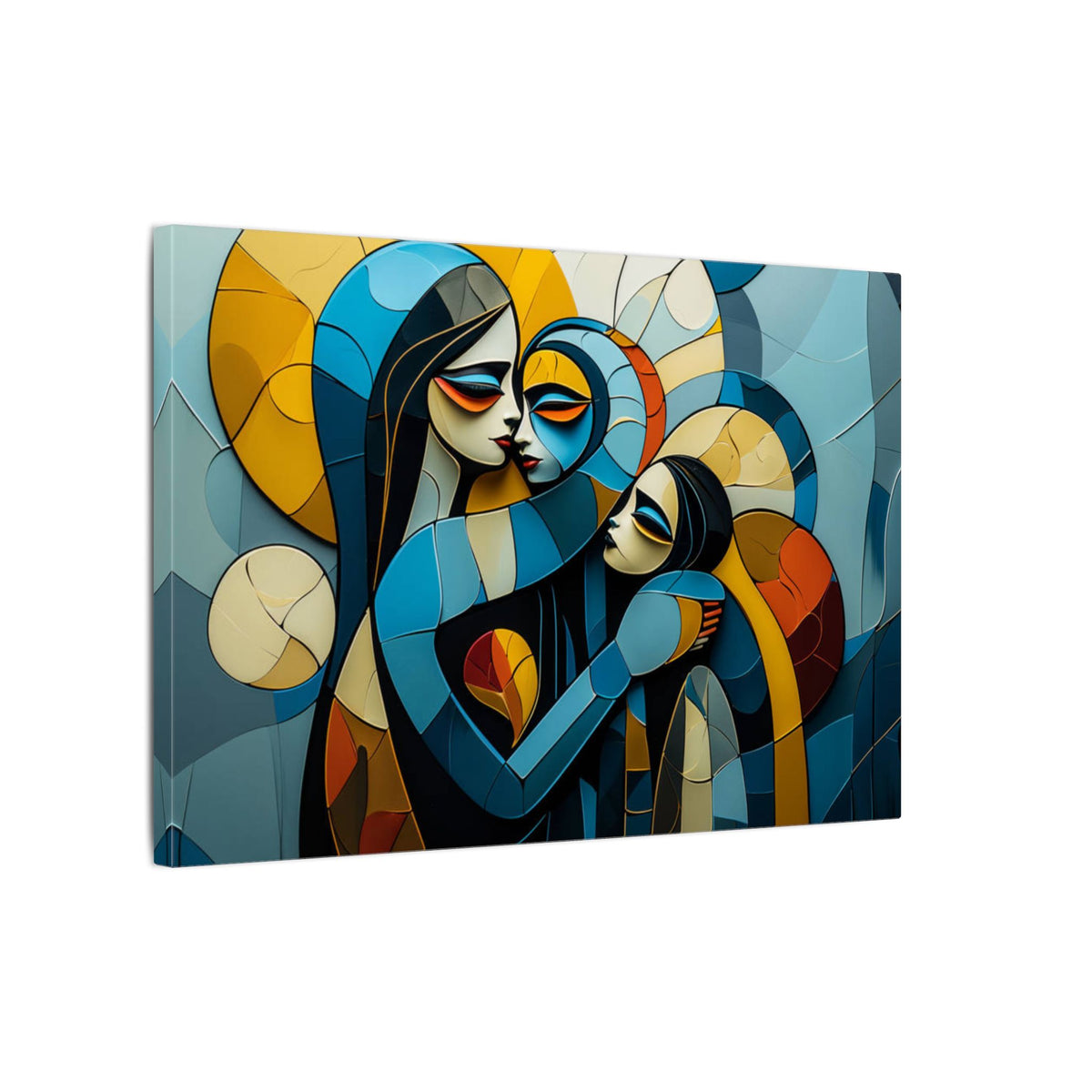 Circle of Care – Abstract Family Portrait Canvas Print