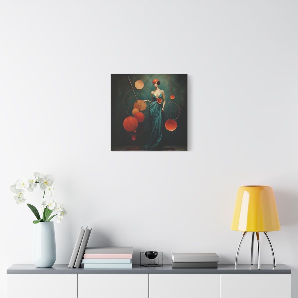 The Geometry of Grace — Art Deco Fashion Portrait Fine Art Print