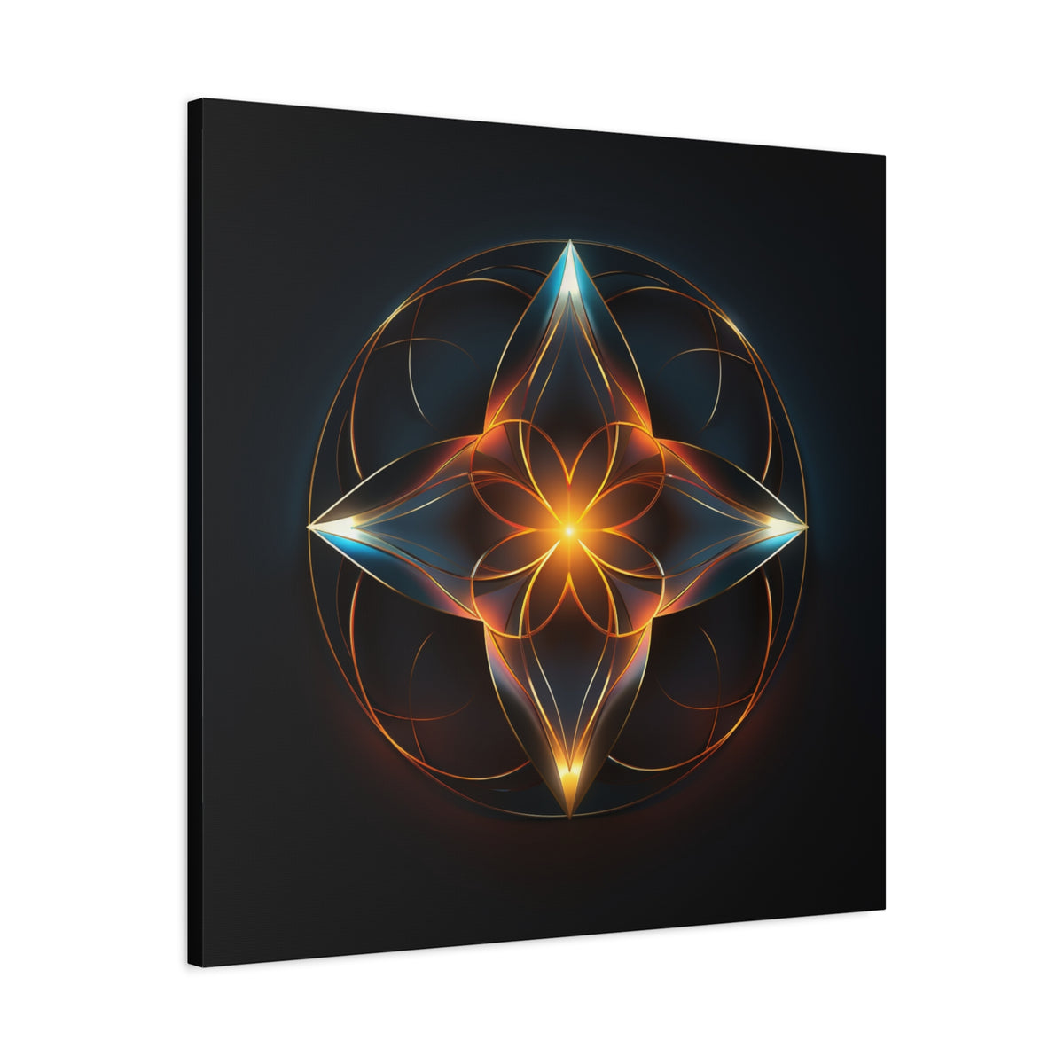 Radiant Within — Futuristic Sacred Geometry Wall Art