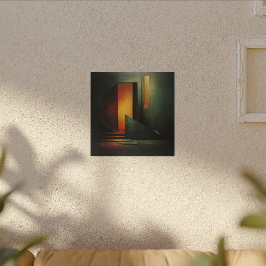 The Doorway Holds the Sun – Abstract Architectural Canvas Print