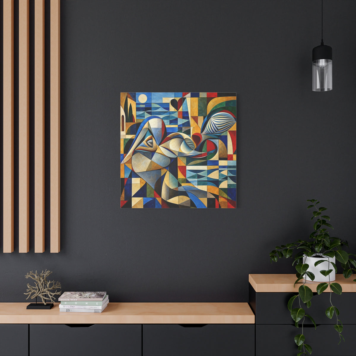 Moon Over Form — Cubist Coastal Abstract Fine Art Print