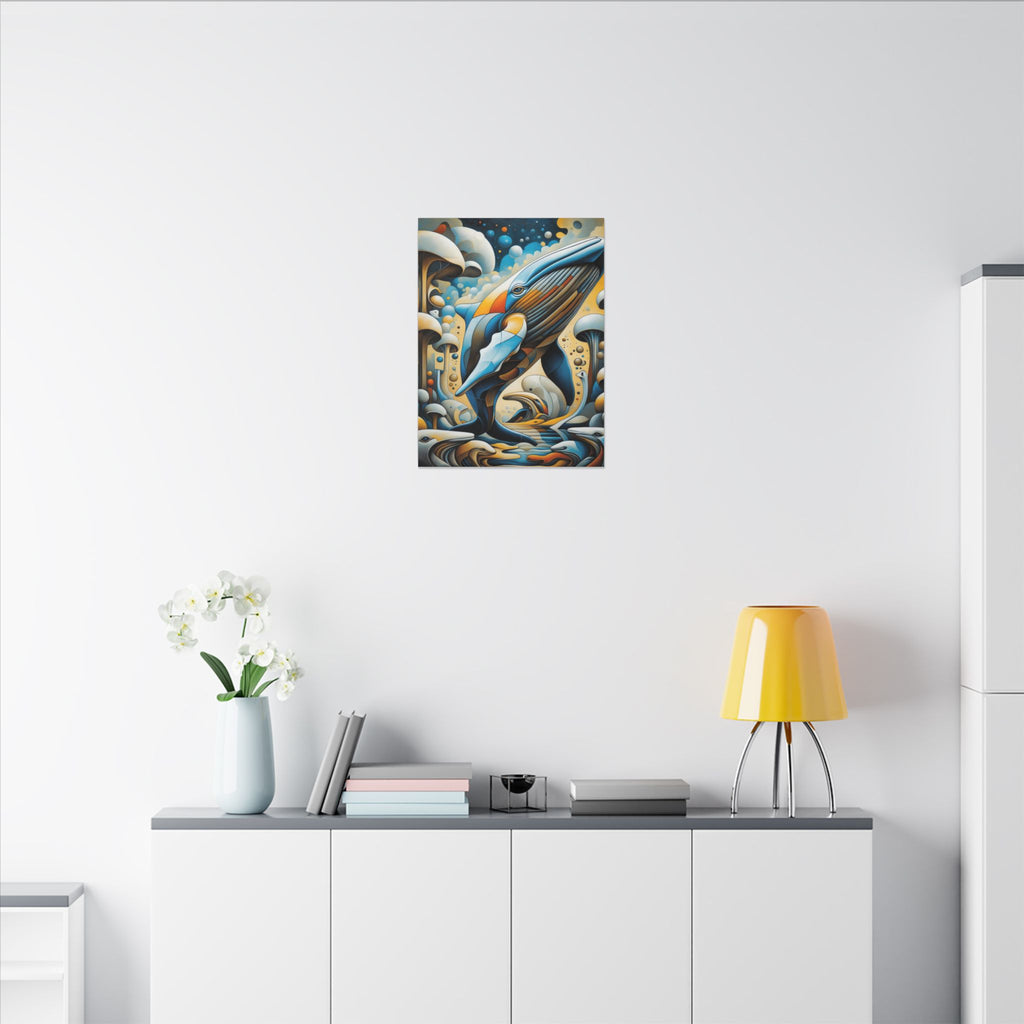Where Giants Dream – Surreal Whale Canvas Print