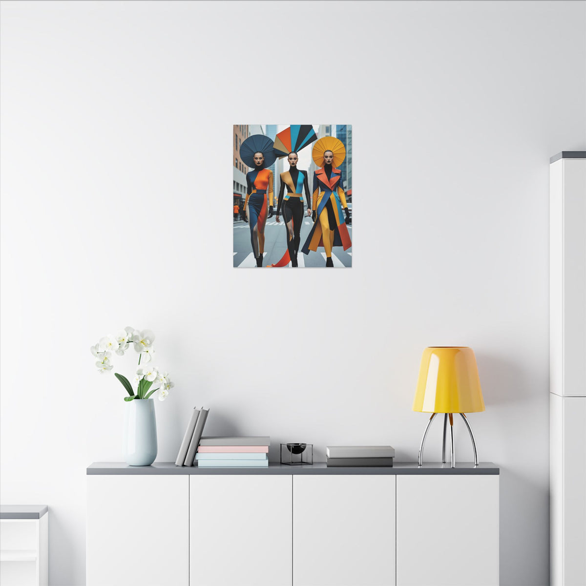 Future Ceremony – Avant-Garde Fashion Trio Canvas Print