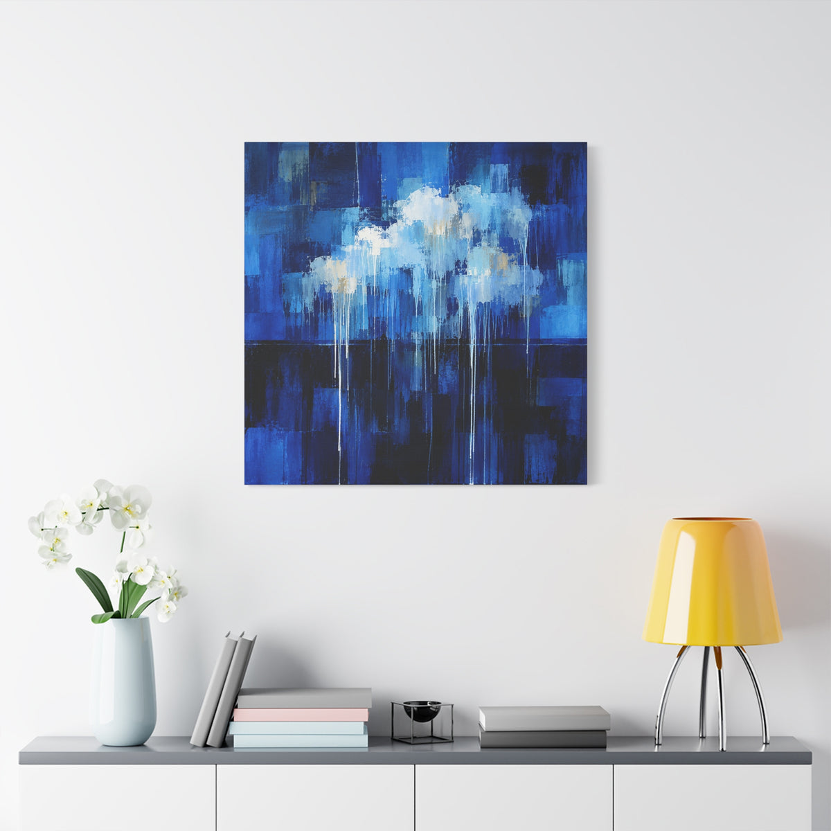 Quiet Storm — Atmospheric Blue Abstract Fine Art Print