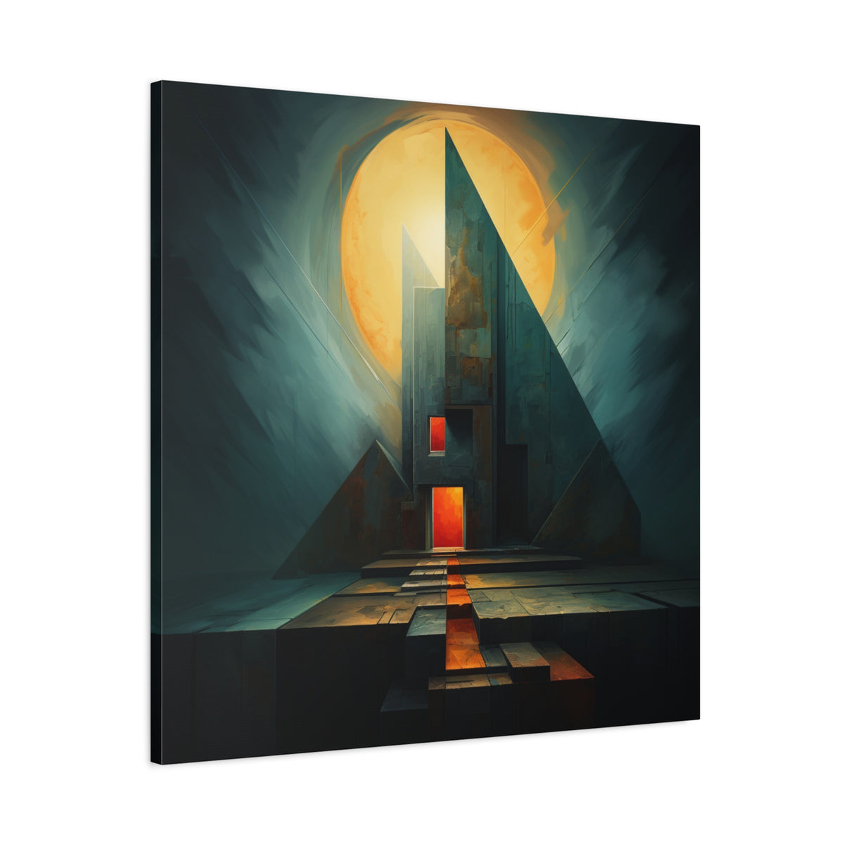 Beacon at the Edge — Futuristic Architectural Abstract Wall Art