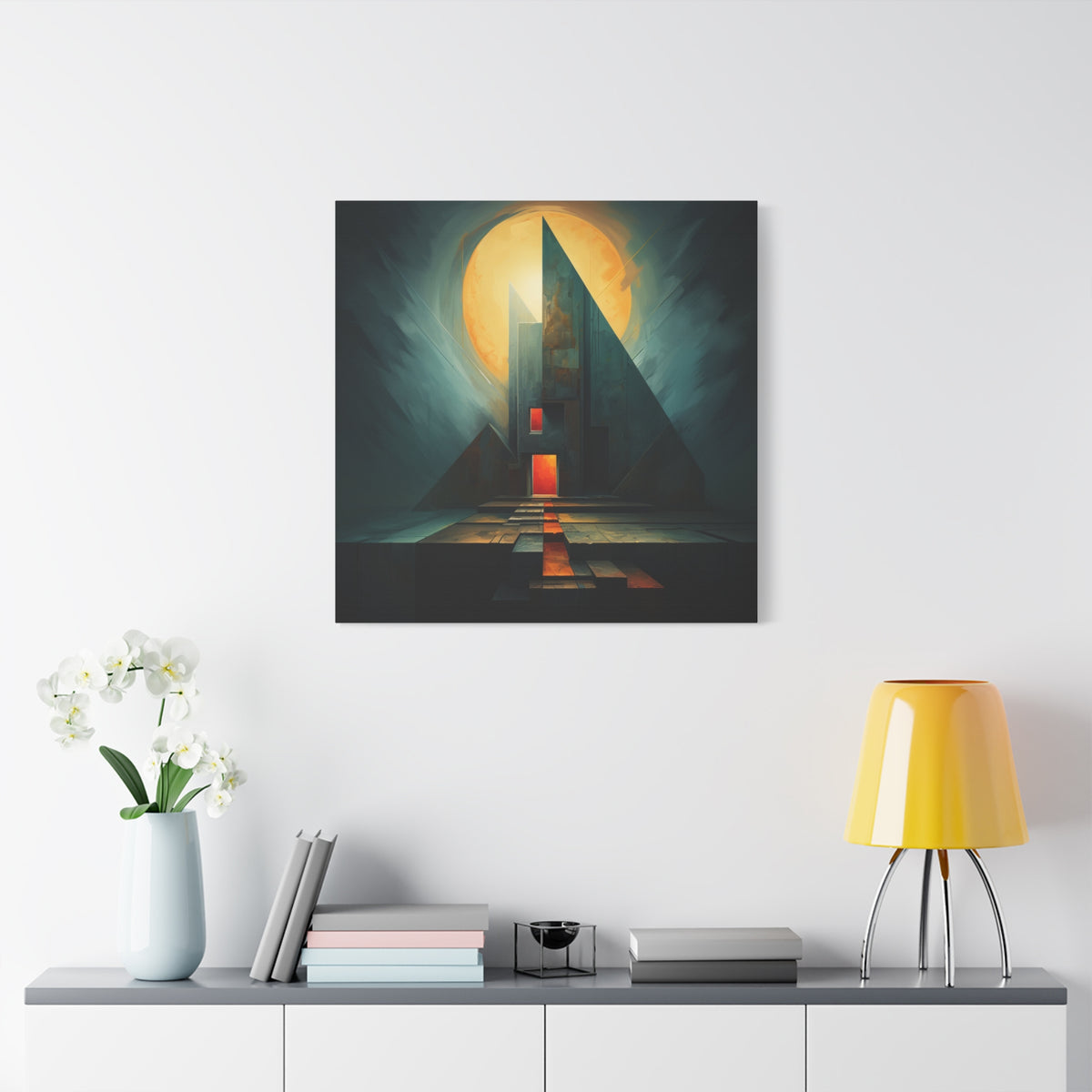 Beacon at the Edge — Futuristic Architectural Abstract Wall Art