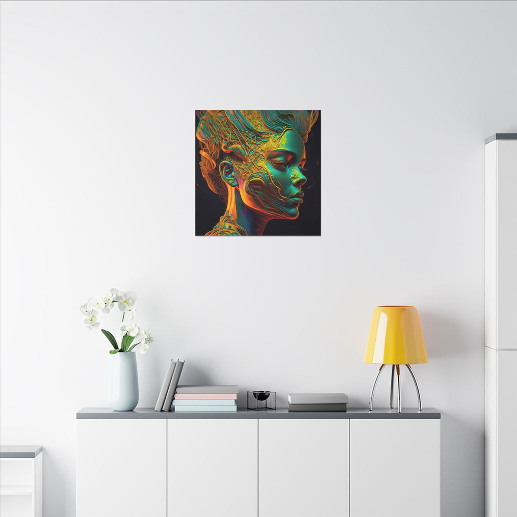 Living Ornament – Futurist Organic Portrait Canvas Print