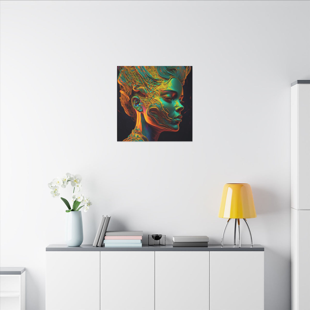 Living Ornament – Futurist Organic Portrait Canvas Print