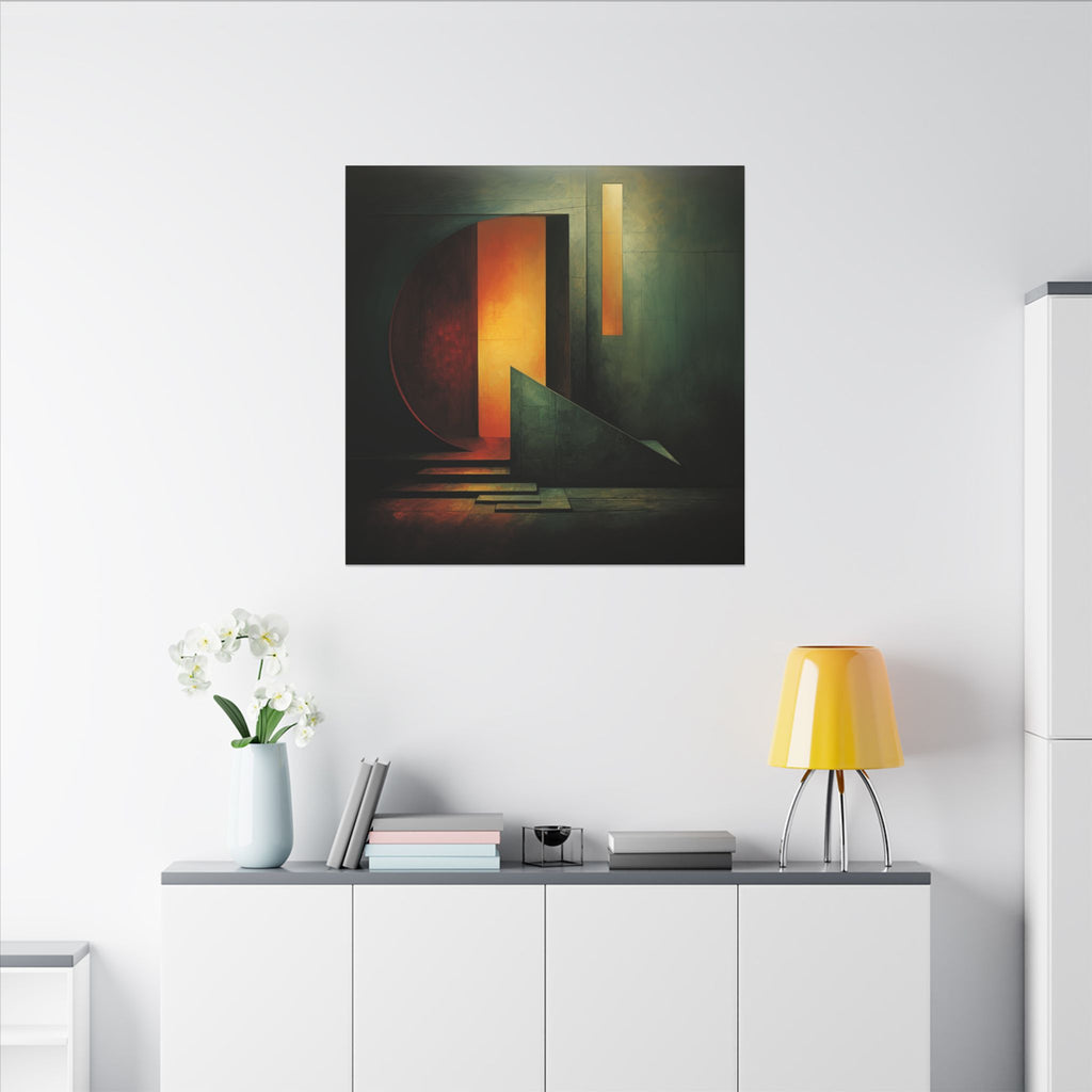 The Doorway Holds the Sun – Abstract Architectural Canvas Print