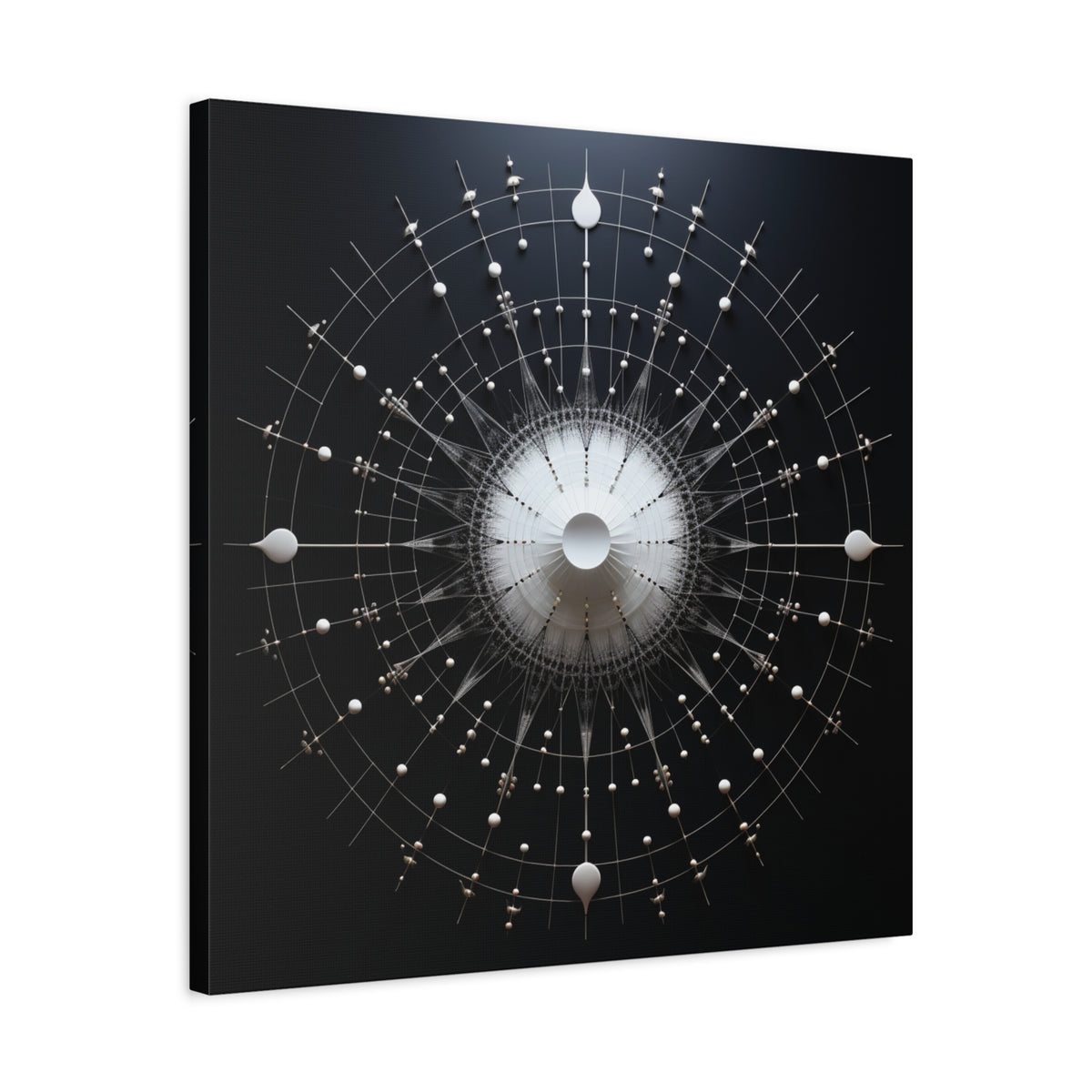 Celestial Measure — Monochrome Sacred Geometry Wall Art
