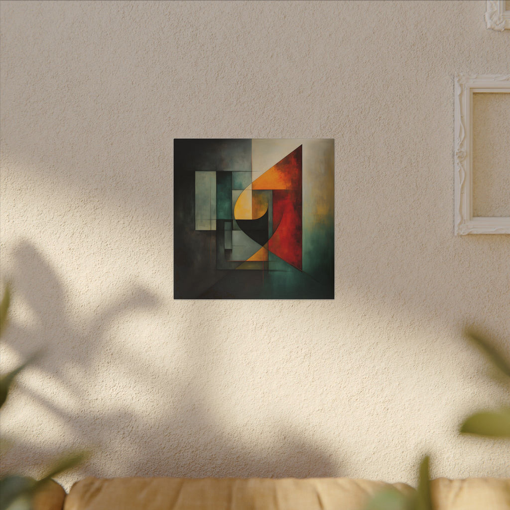 Ember Geometry – Modern Abstract Geometric Canvas Print