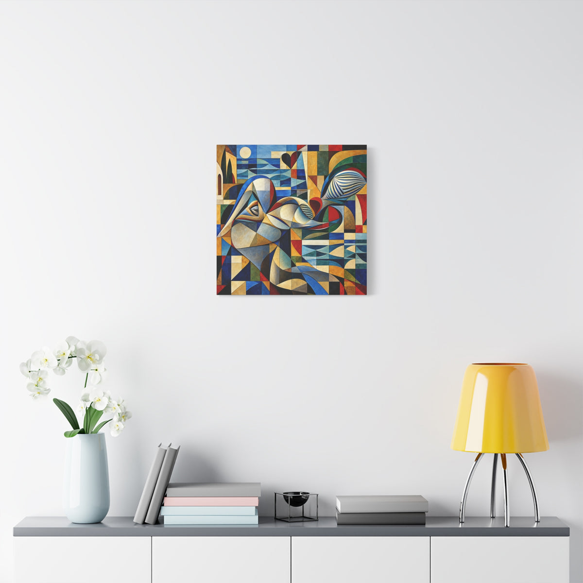 Moon Over Form — Cubist Coastal Abstract Fine Art Print