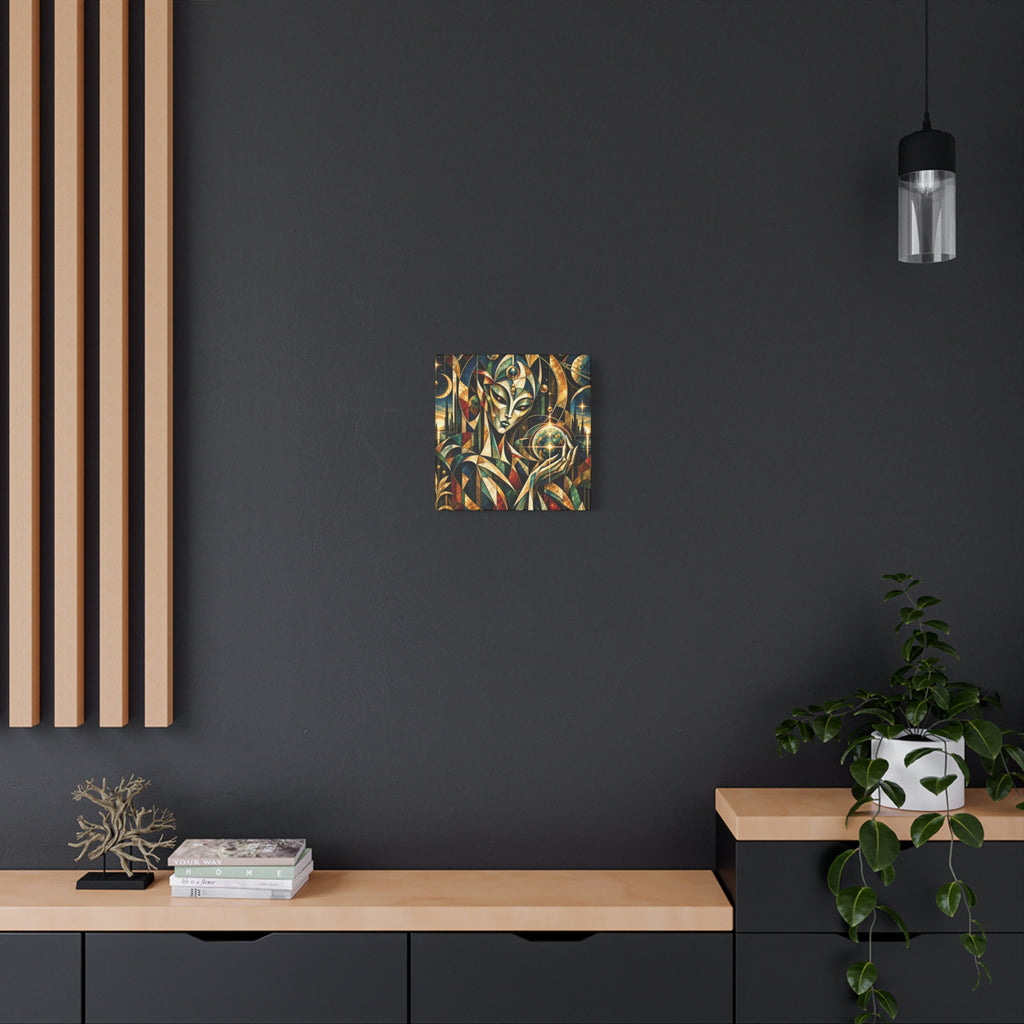 Keeper of Worlds — Futuristic Celestial Portrait Wall Art