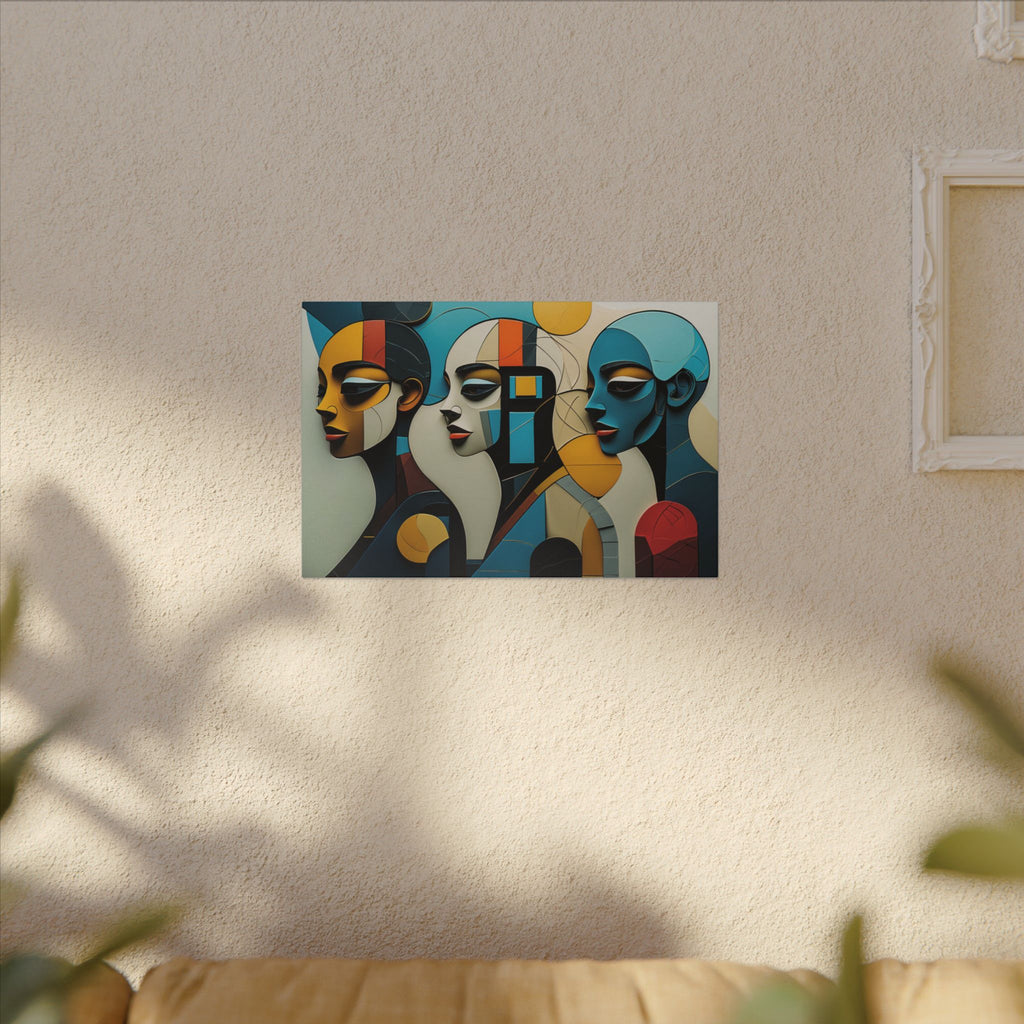 The Quiet Chorus – Modern Cubist Portrait Wall Art
