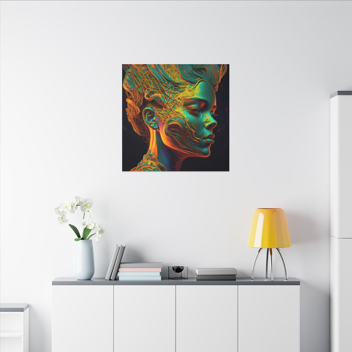 Living Ornament – Futurist Organic Portrait Canvas Print