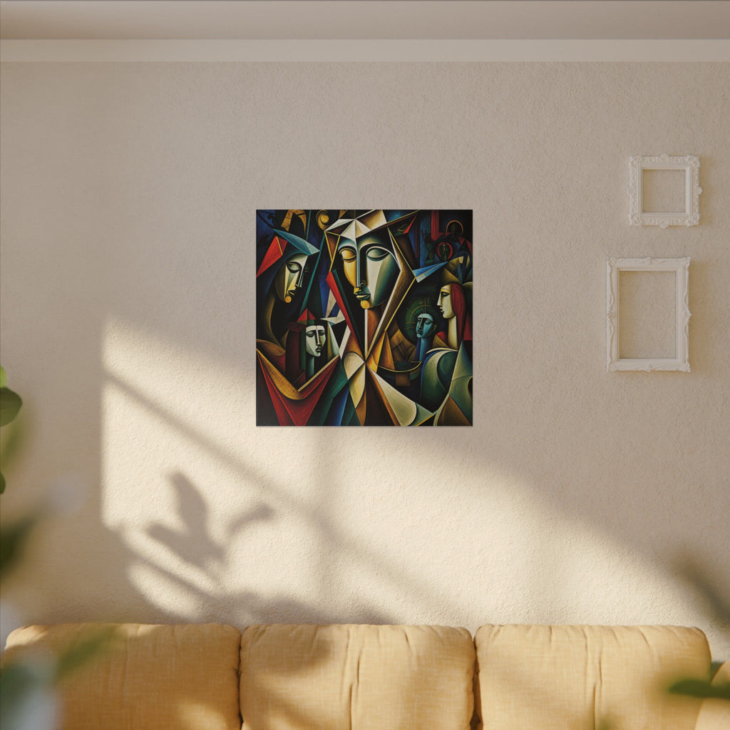 The Ones Who Walk With Us — Abstract Figurative Cubist Art Print