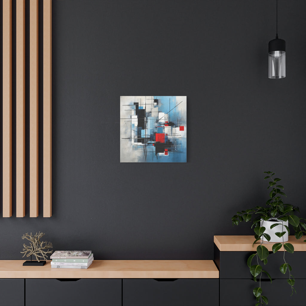 Signal Through Structure — Modern Geometric Abstract Fine Art Print