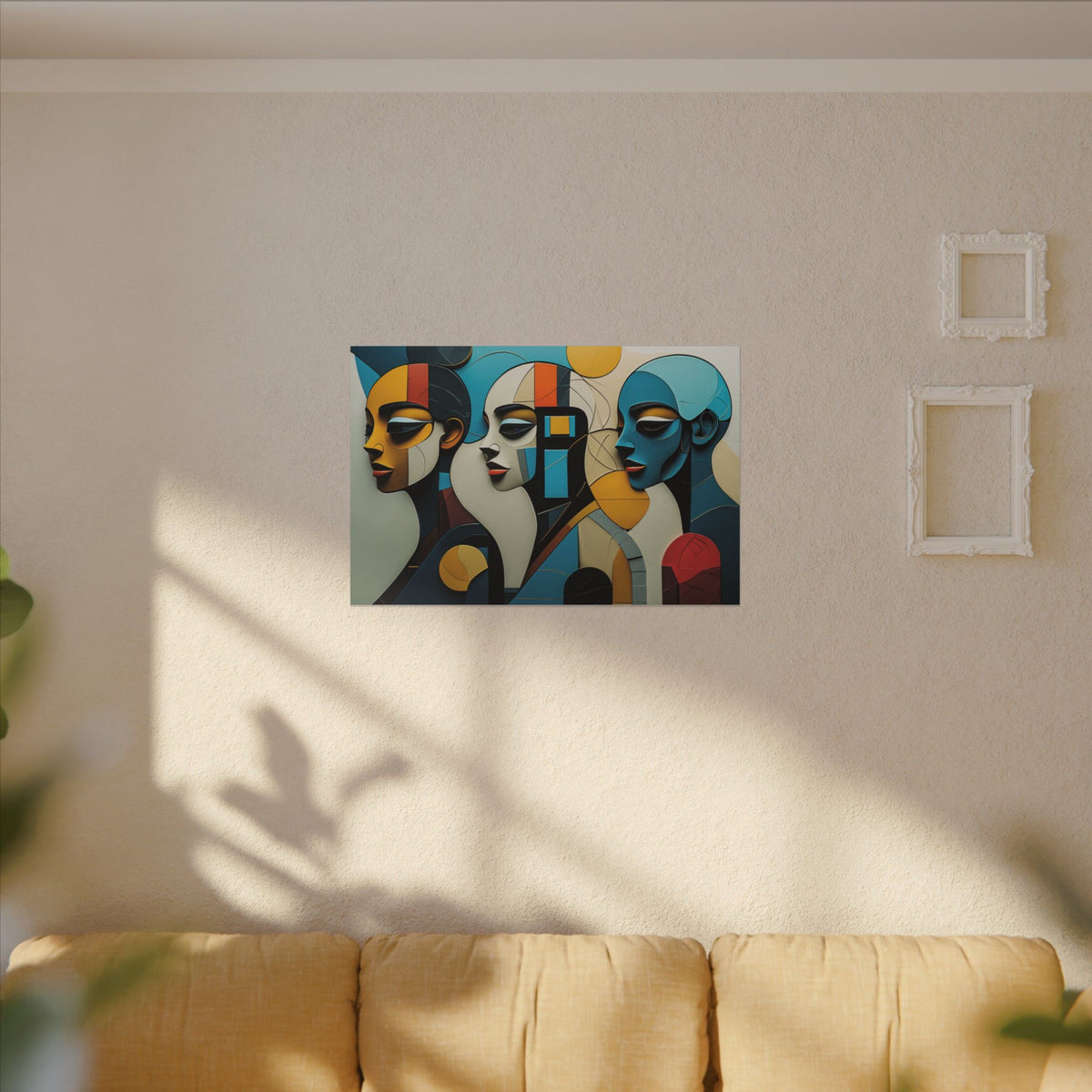 The Quiet Chorus – Modern Cubist Portrait Wall Art