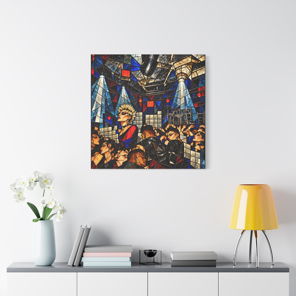 Feels Like #'s — Cubist Stained Glass Nightlife Fine Art Print