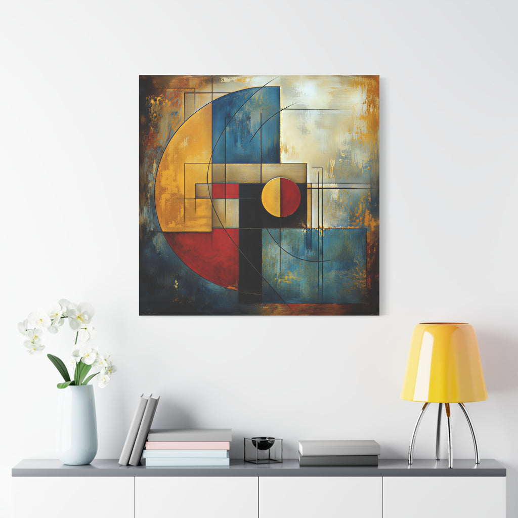 Golden Equilibrium — Geometric Abstract Fine Art Print